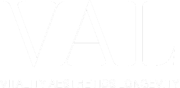 VAL logo: Vitality Aesthetics Longevity